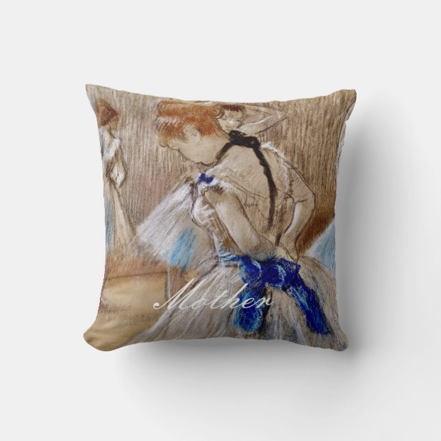 Coussin Danseuse Degas Avec Ruban Bleu (Recto)