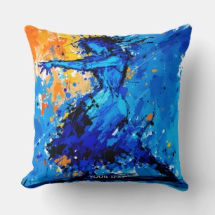 Coussin Danseuse Imaginaire Bleu Bleu Orange