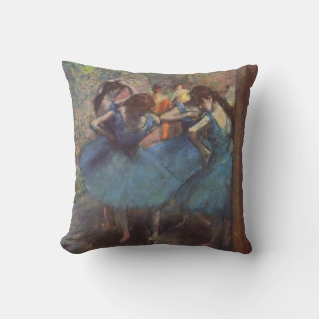 Coussin Danseuses Edgar Degas En Bleu (1895) Lancer L'Orei (Recto)