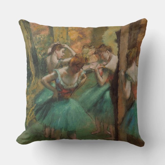 Coussin Danseuses, Rose et Vert Edgar Degas (Recto)