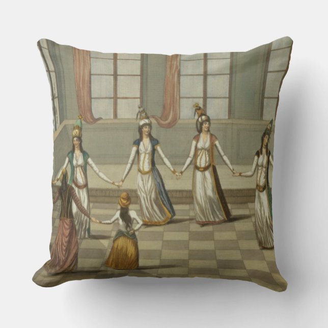 Coussin Dansez dont est à la mode avec les femmes grecques (Recto)