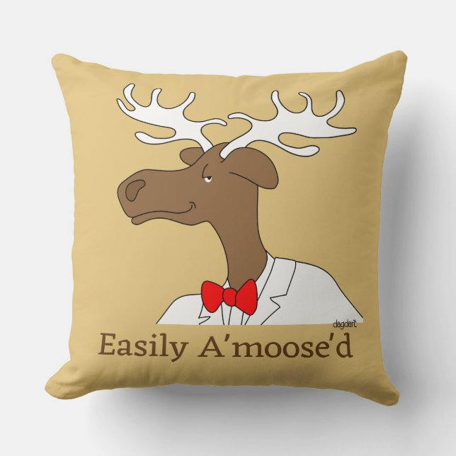 Coussin Dapper Moose Whimsical (Recto)