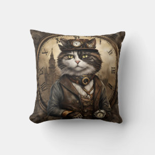 Coussin Dapper Steampunk Calico Cat
