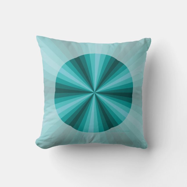 Coussin d'Aqua d'illusion optique (Recto)