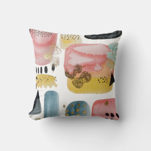 Coussin d'aquarelle Abstrait moderne