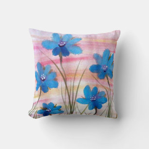 Coussin d'aquarelle bleu