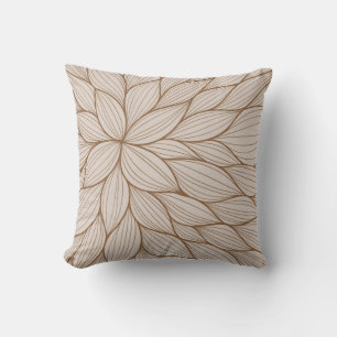 Coussin d'aquarelle Brown Pastel Petal