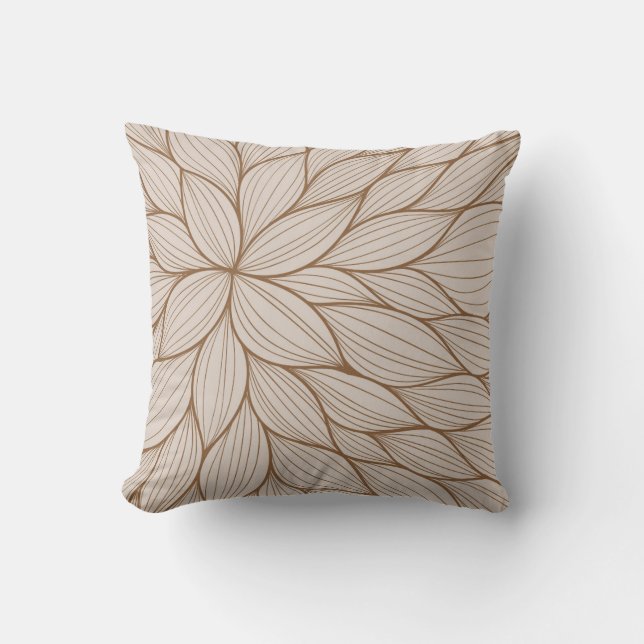 Coussin d'aquarelle Brown Pastel Petal (Recto)