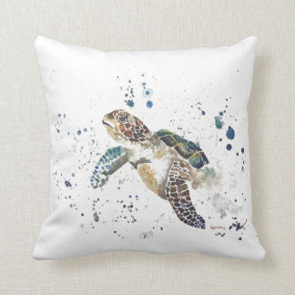 Coussin d'aquarelle de tortue