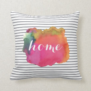 Coussin d'aquarelle personnalisé