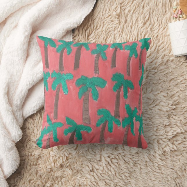 Coussin d'aquarelle Tropical Palm Tree (Couverture)