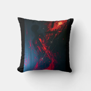 Coussin Dark Abstract Art – Fear and Chaos Concept Design