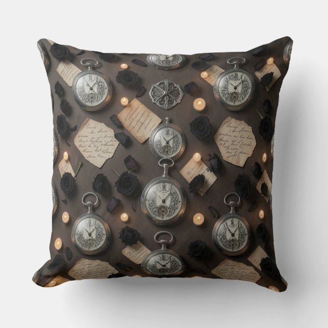 Coussin Dark Academia Pocket Watch Pillow (Recto)