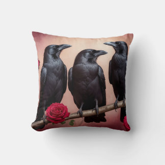 Coussin Dark Academia Ravens