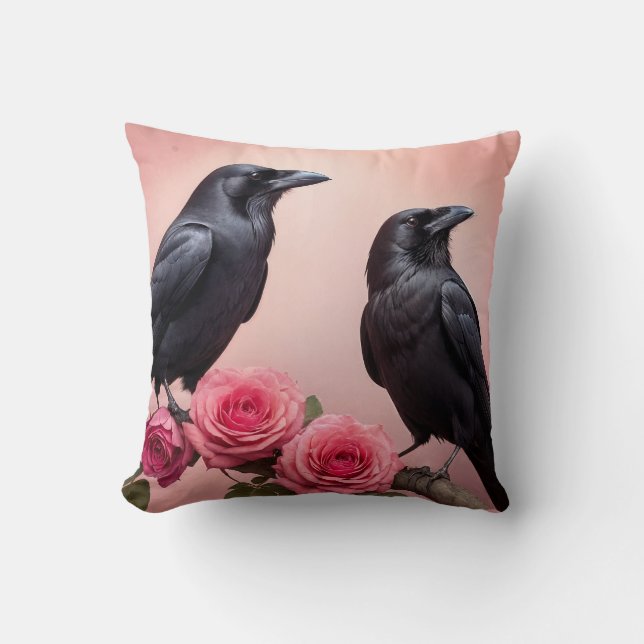 Coussin Dark Academia Ravens (Recto)