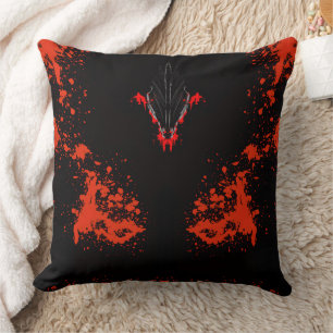 Coussin Dark Anime Fantasy Crow and Demon Art