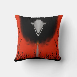 Coussin Dark Anime Fantasy Crow and Demon Art
