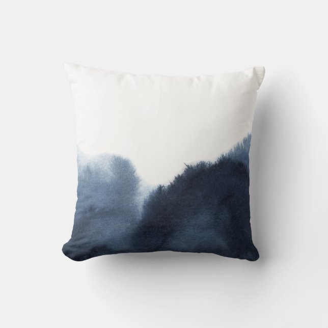 Coussin Dark Blue Watercolor soft (Recto)