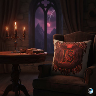 Coussin Dark Fantasy Dragon "Le début est la fin"