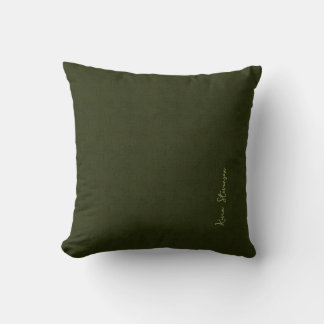 Coussin Dark olive textured 
