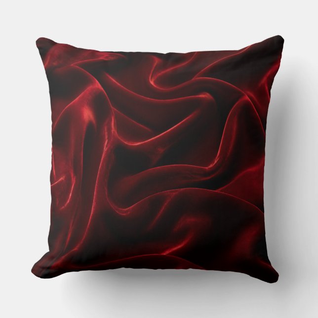 Coussin Dark Red Velvet Luxury Abstract (Recto)