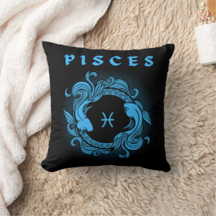 Coussin Dark Zodiac - Poissons Art d'Astrologie Médiéval