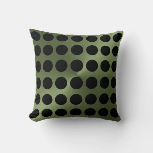 Coussin DarkGreen et Black Modern Big Dots Imprimer