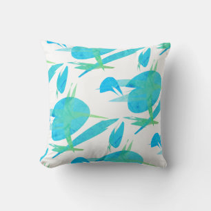Coussin d'art Abstrait bleu turquoise