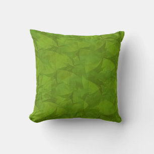 Coussin d'art Abstrait vert feuille verte