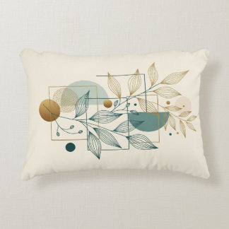 Coussin d'art botanique de luxe Cream & Gold
