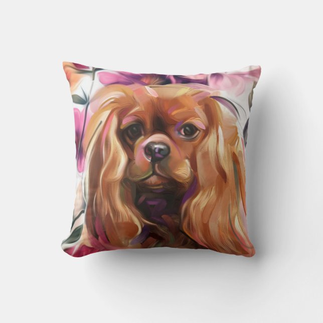 coussin d'art de chien Cavalier (Recto)