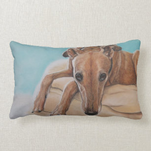 Coussin d'art de chien de lévrier de Harley