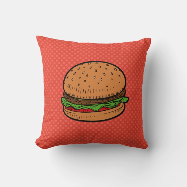 Coussin d'art d'hamburger (Recto)