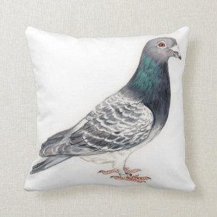 Coussin d'art d'oiseau de pigeon