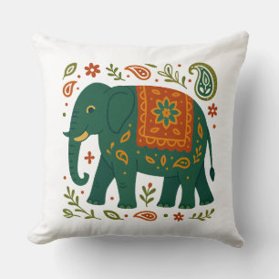Coussin d'Art Eléphant Moderne