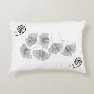 Coussin d'art floral et filetage de tricot