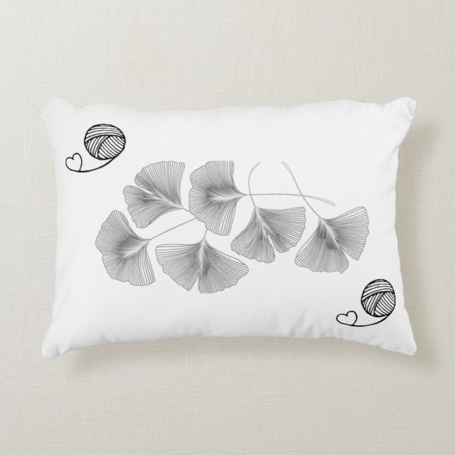 Coussin d'art floral et filetage de tricot (Devant)
