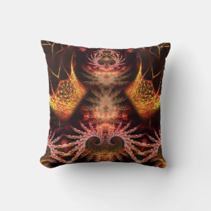 Coussin d'art fractal visionnaire chamanique