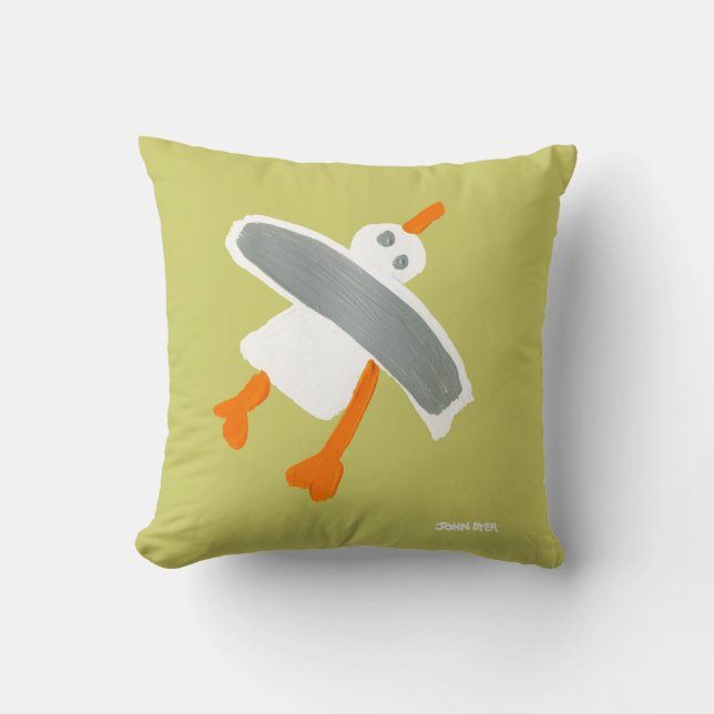 Coussin d'art : Mouette de tinctorial de John (Recto)