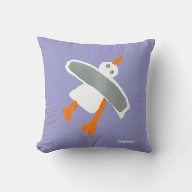 Coussin d'art : Mouette de tinctorial de John (Recto)