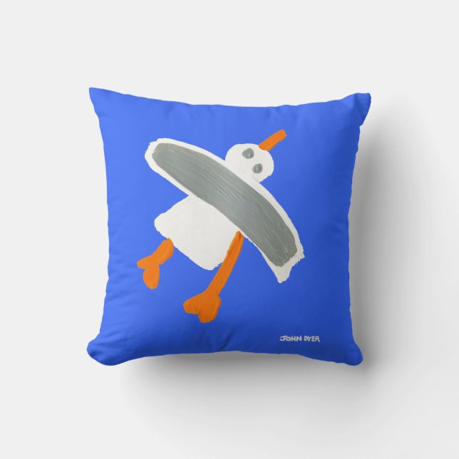 Coussin d'art : Mouette de tinctorial de John (Recto)