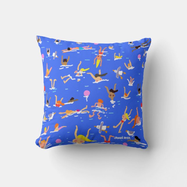 Coussin d'art : Nageurs de tinctorial de John (Recto)