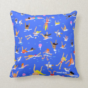 Coussin d'art : Nageurs de tinctorial de John