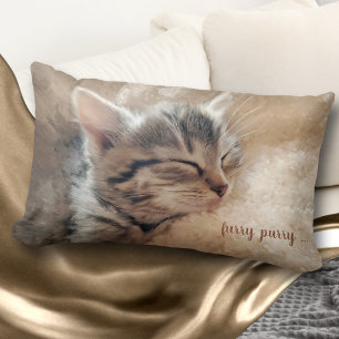 Coussin d'art raffiné Furry Purry Kitty