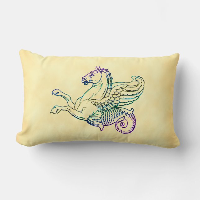 Coussin d'art Vintage Hippocampus (Recto)