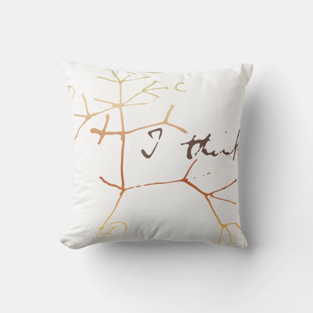Coussin Darwin, je pense l'arbre à la vie (Recto)