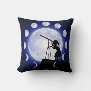 Coussin d'astronomie de phase lunaire.