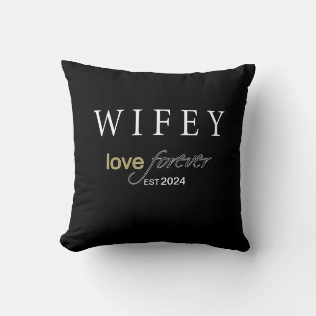 Coussin Date d'enregistrement de l'amour éternel de l'épou (Recto)