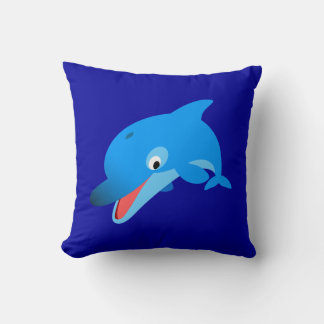 Coussin dauphin à caricature à sonneries mignonnes
