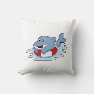 Coussin Dauphin à la natation avec anneau de natation.PNG